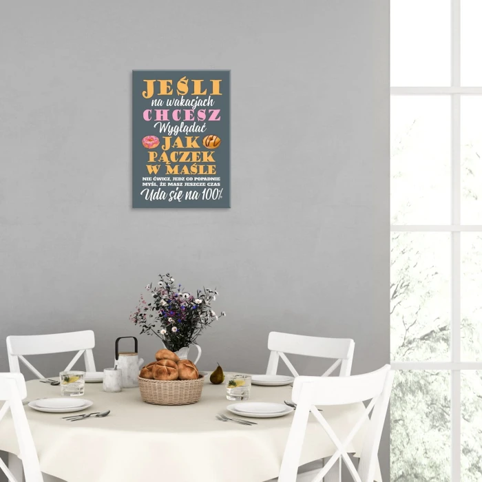 Plakat metalowy pączek w maśle Prezent