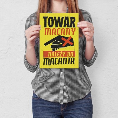 Plakat metalowy Towar macany Prezent
