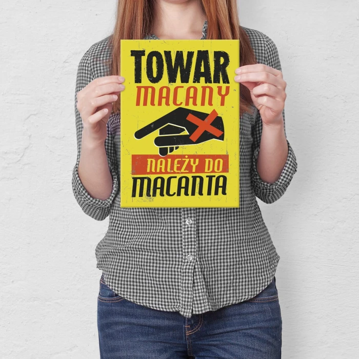 Plakat metalowy Towar macany Prezent