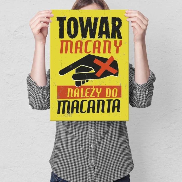 Plakat metalowy Towar macany Prezent