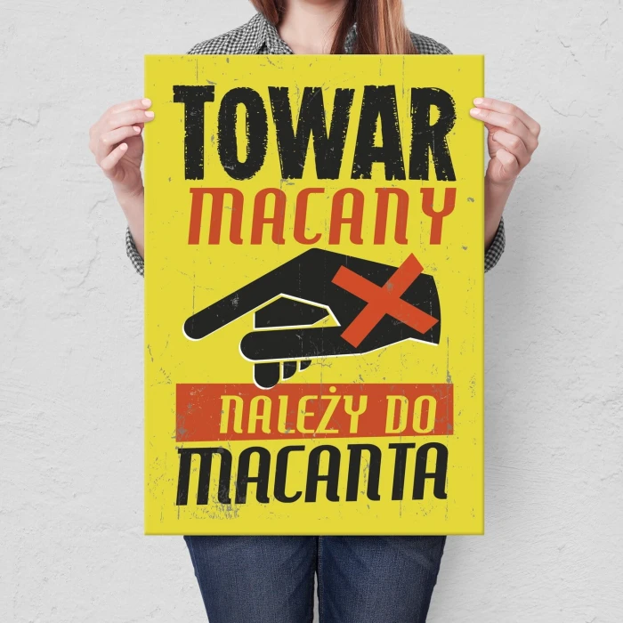 Plakat metalowy Towar macany Prezent
