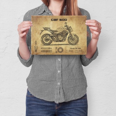 Plakat metalowy Honda CBF 500 Prezent