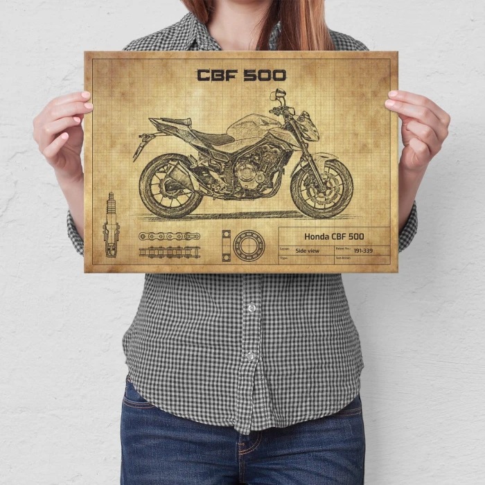 Plakat metalowy Honda CBF 500 Prezent