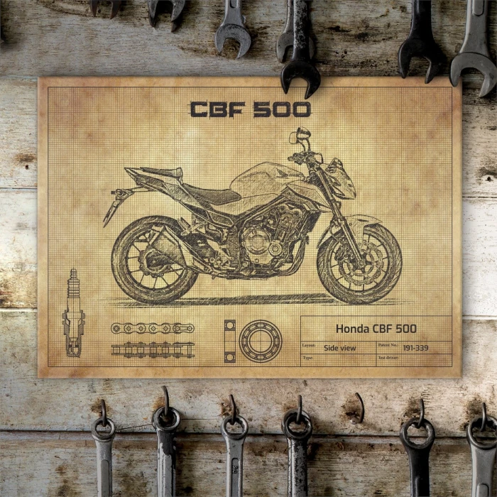 Poster metal Honda CBF 500 gift
