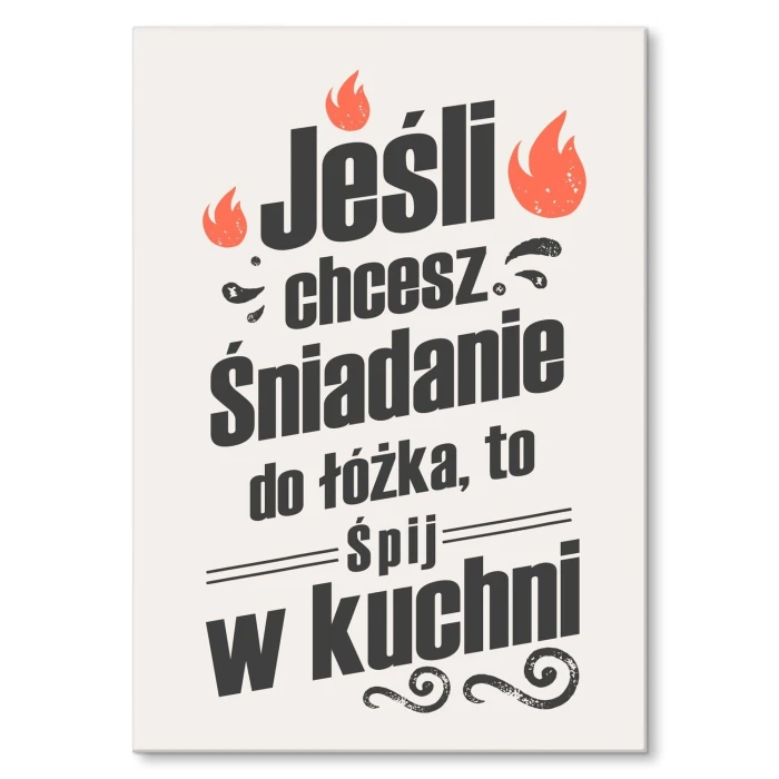 Poster metal śniadanie do łóżka gift