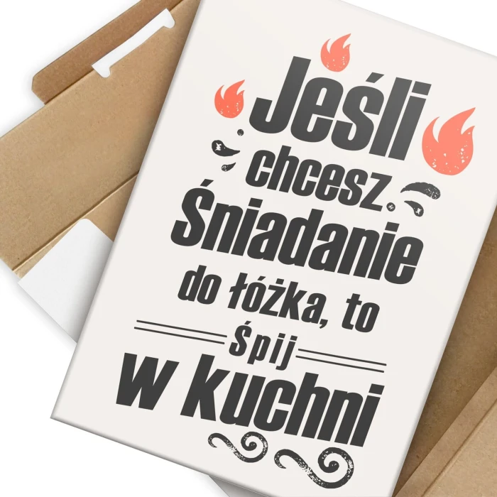 Poster metal śniadanie do łóżka gift
