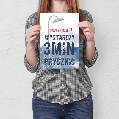 Poster metal wystarczy prysznic gift