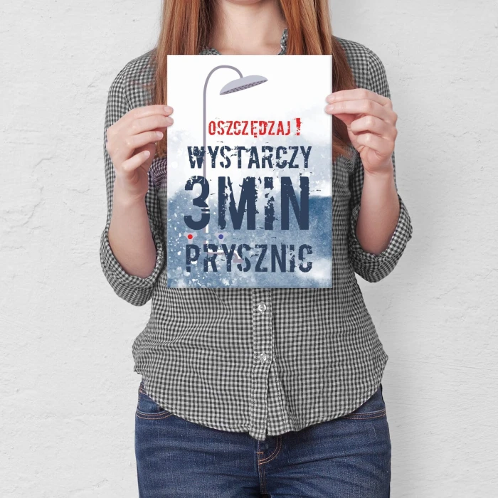 Poster metal wystarczy prysznic gift