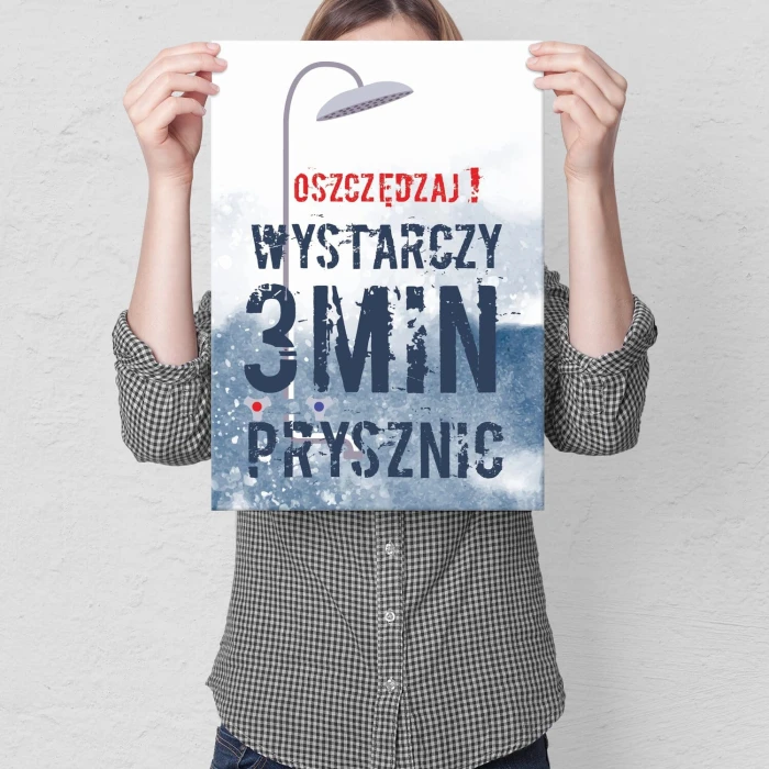 Poster metal wystarczy prysznic gift