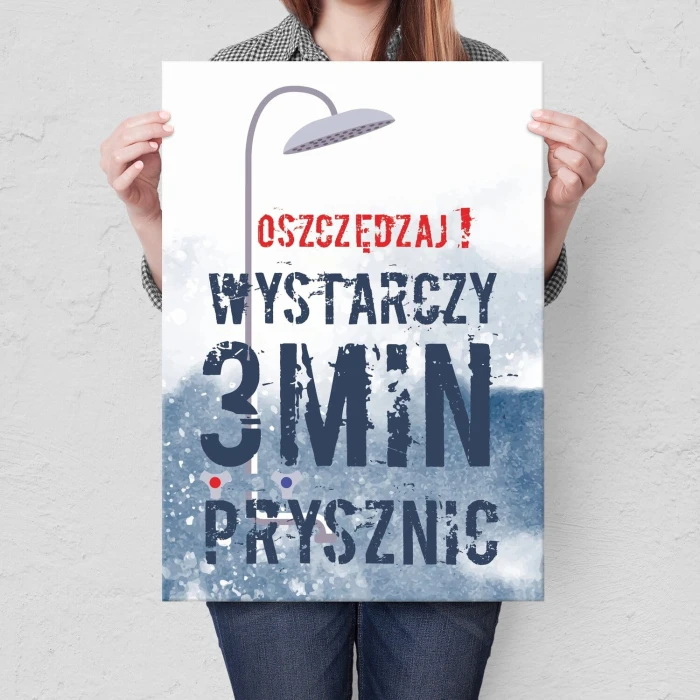 Poster metal wystarczy prysznic gift