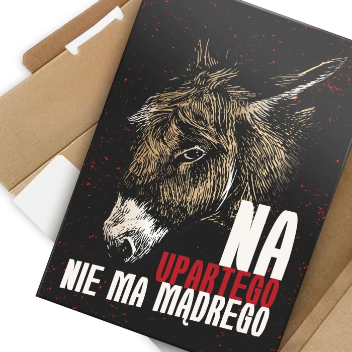 Plakat metalowy Na upartego Prezent