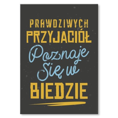 Poster metal Prawdziwych przyjaciół gift