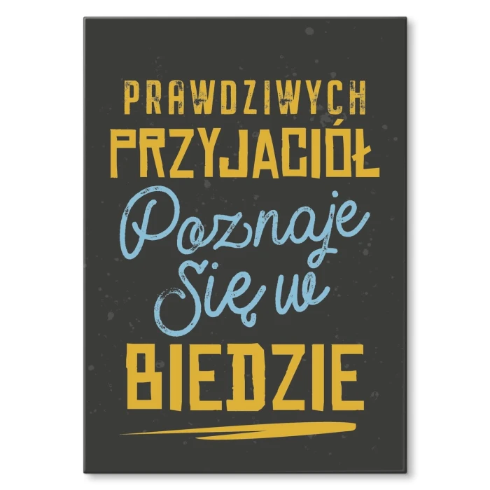Plakat metalowy Prawdziwych przyjaciół Prezent