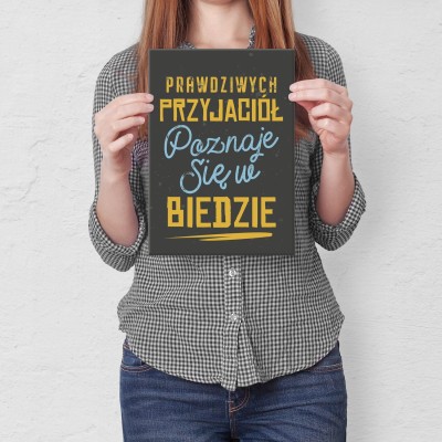 Plakat metalowy Prawdziwych przyjaciół Prezent
