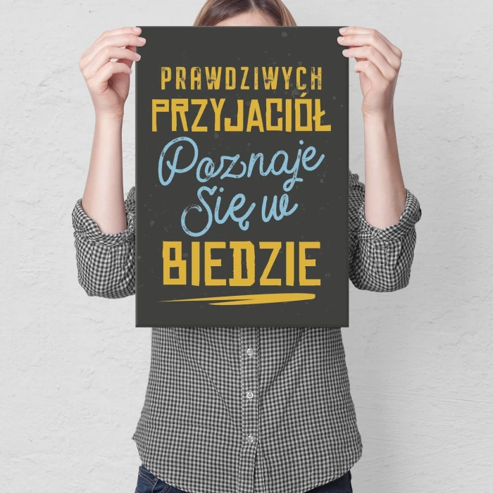 Poster metal Prawdziwych przyjaciół gift