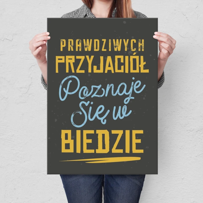 Plakat metalowy Prawdziwych przyjaciół Prezent