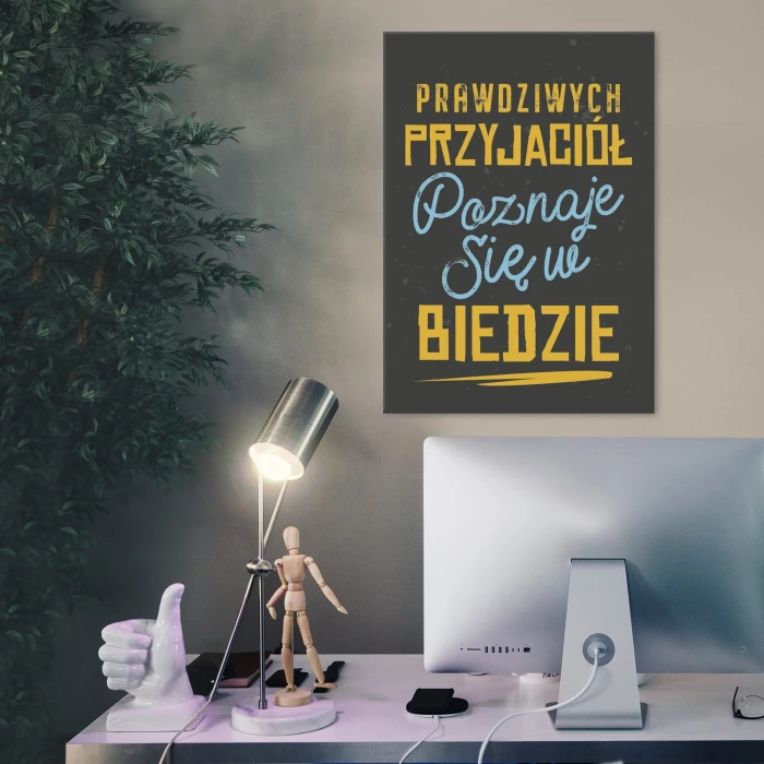 Plakat metalowy Prawdziwych przyjaciół Prezent