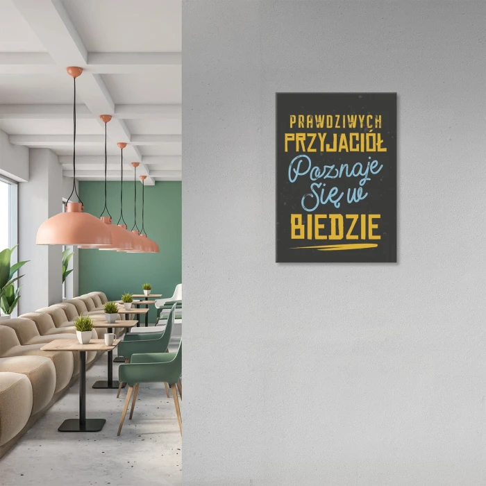 Poster metal Prawdziwych przyjaciół gift