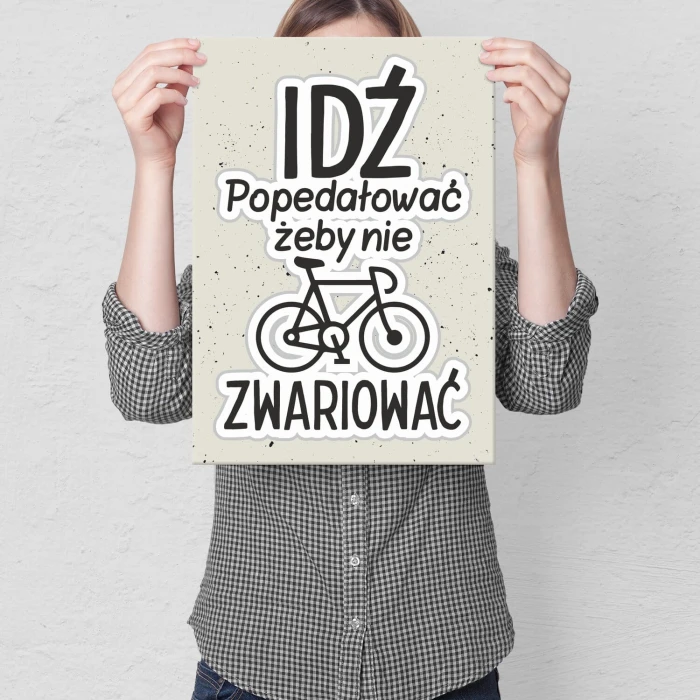 Poster metal idź popedałować gift