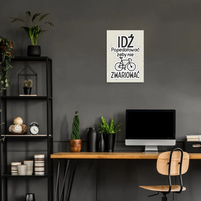 Poster metal idź popedałować gift