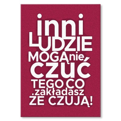 Plakat metalowy Inni ludzie Prezent