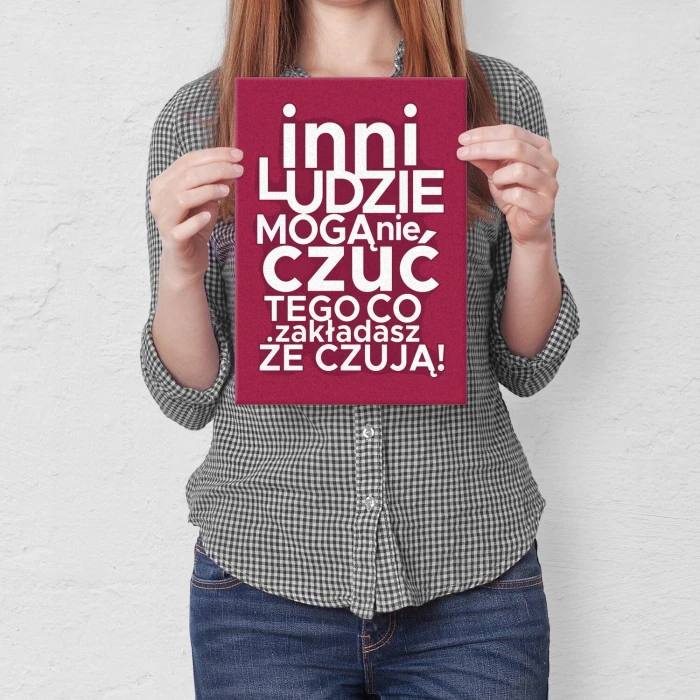 Plakat metalowy Inni ludzie Prezent