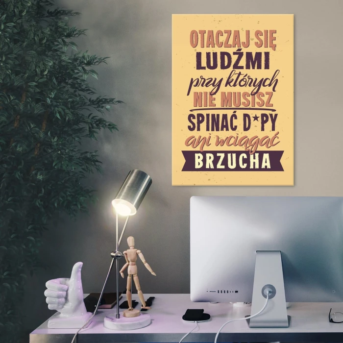 Plakat metalowy Otaczaj się ludźmi Prezent