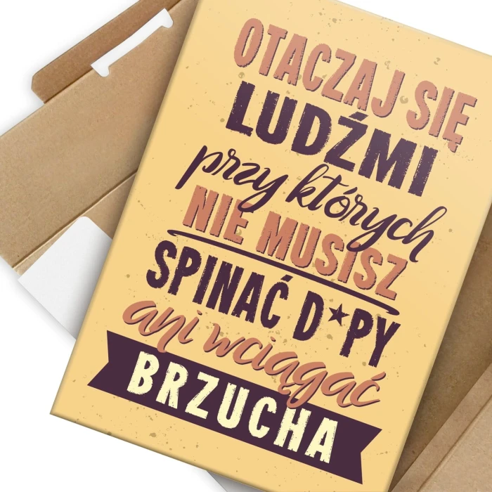 Poster metal Otaczaj się ludźmi gift