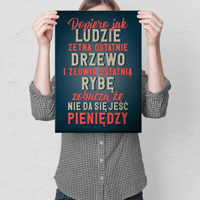 Poster metal Dopiero jak gift
