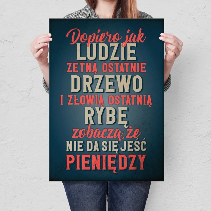 Plakat metalowy Dopiero jak Prezent