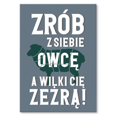 Poster metal Zrób z siebie owcę gift