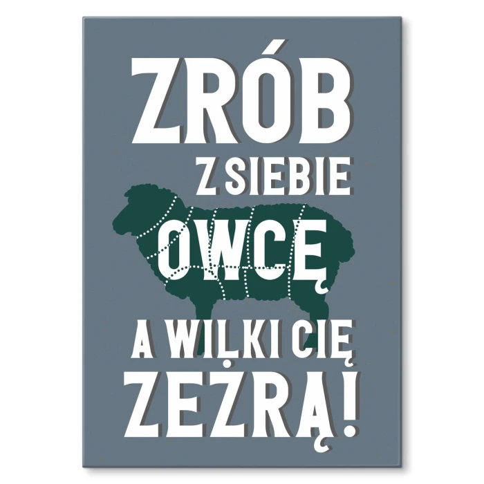Poster metal Zrób z siebie owcę gift