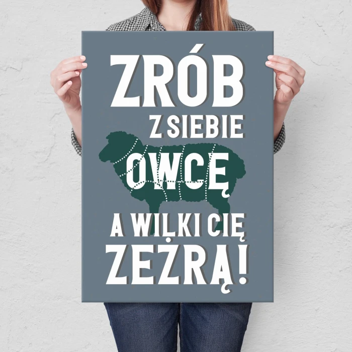 Poster metal Zrób z siebie owcę gift