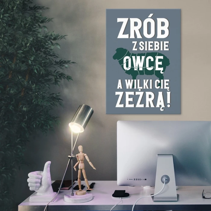 Poster metal Zrób z siebie owcę gift