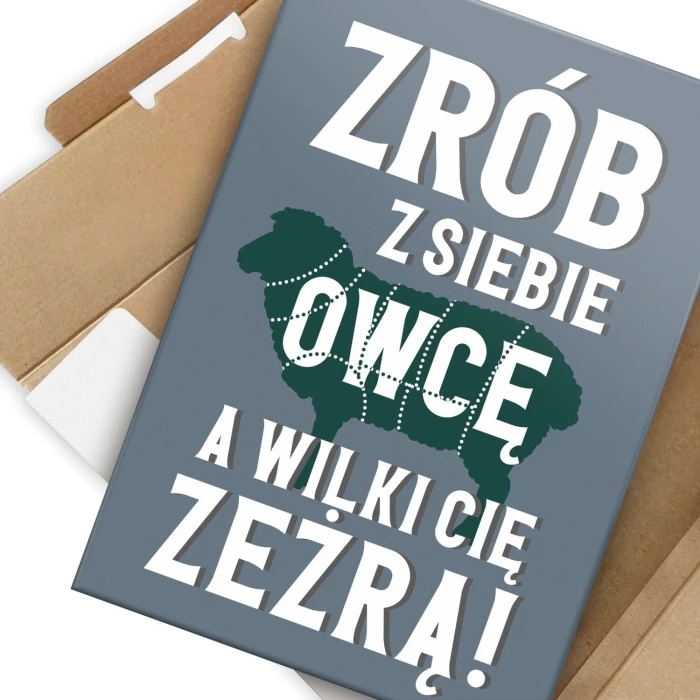 Plakat metalowy Zrób z siebie owcę Prezent