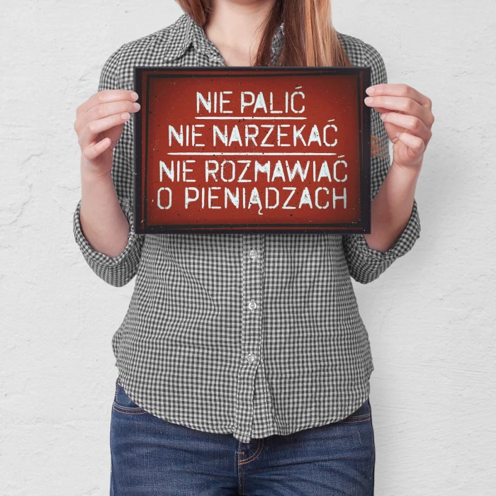 Plakat metalowy Nie palić Prezent