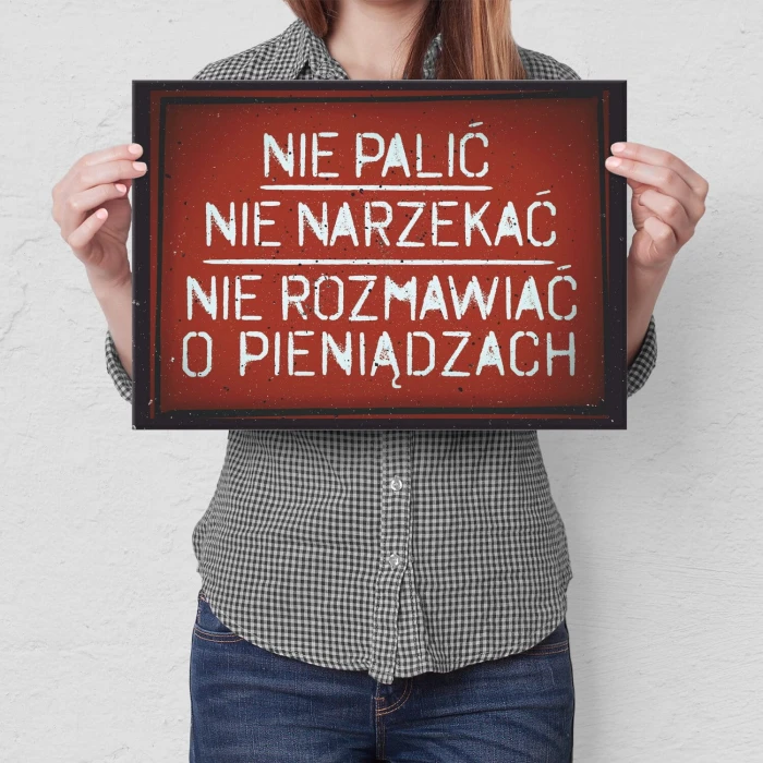 Plakat metalowy Nie palić Prezent