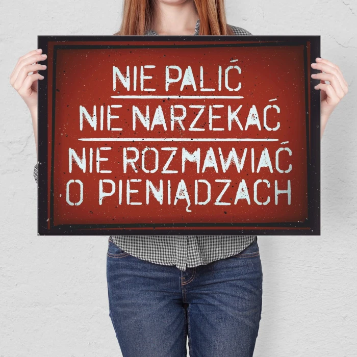 Poster metal Nie palić gift