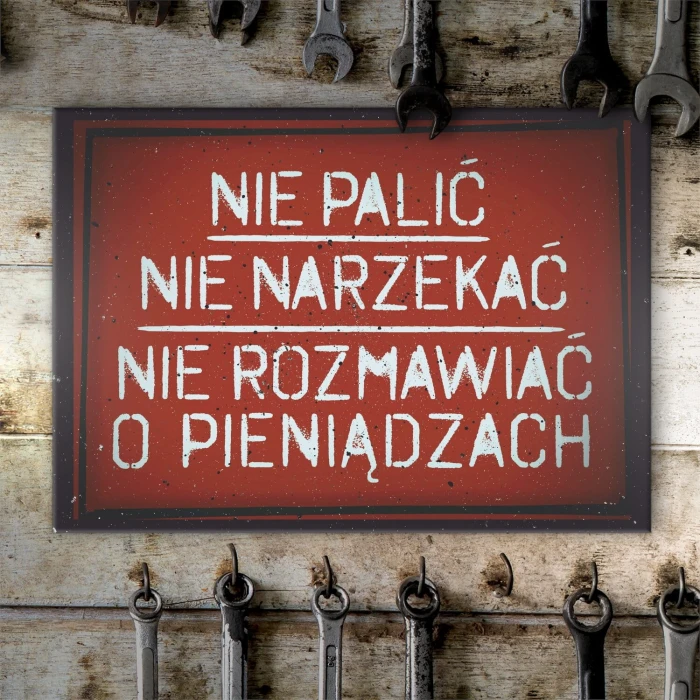 Plakat metalowy Nie palić Prezent