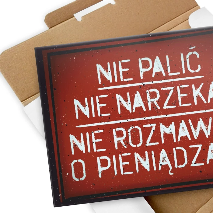 Plakat metalowy Nie palić Prezent