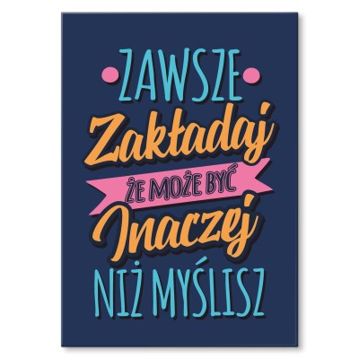 Poster metal Zawsze zakładaj gift