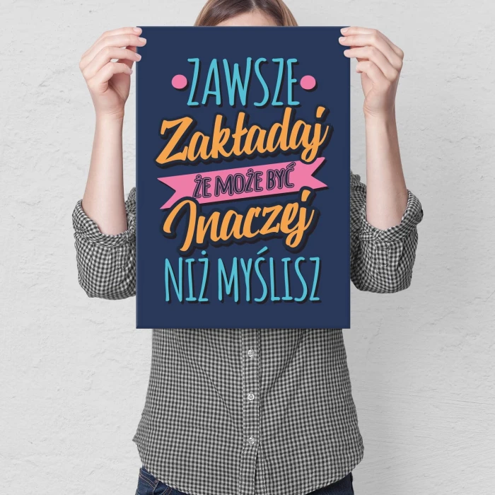 Poster metal Zawsze zakładaj gift