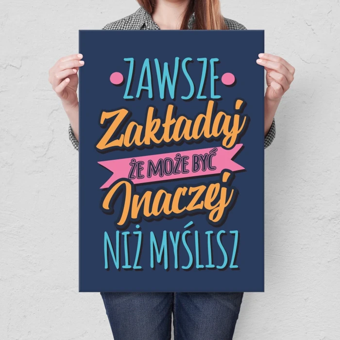 Plakat metalowy Zawsze zakładaj Prezent