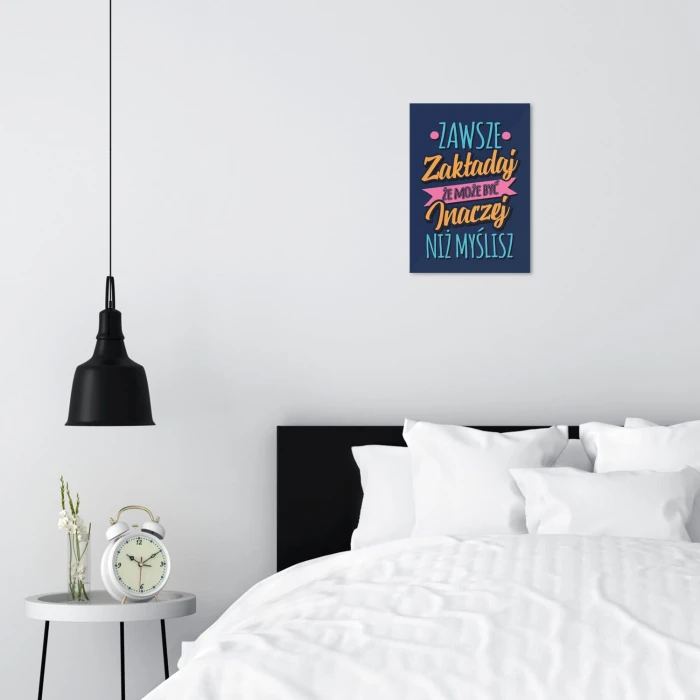 Poster metal Zawsze zakładaj gift