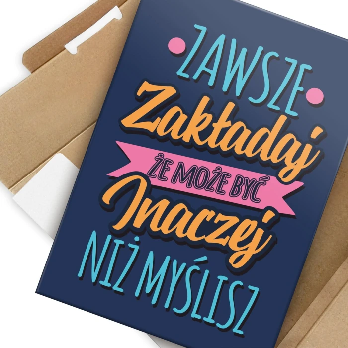 Poster metal Zawsze zakładaj gift