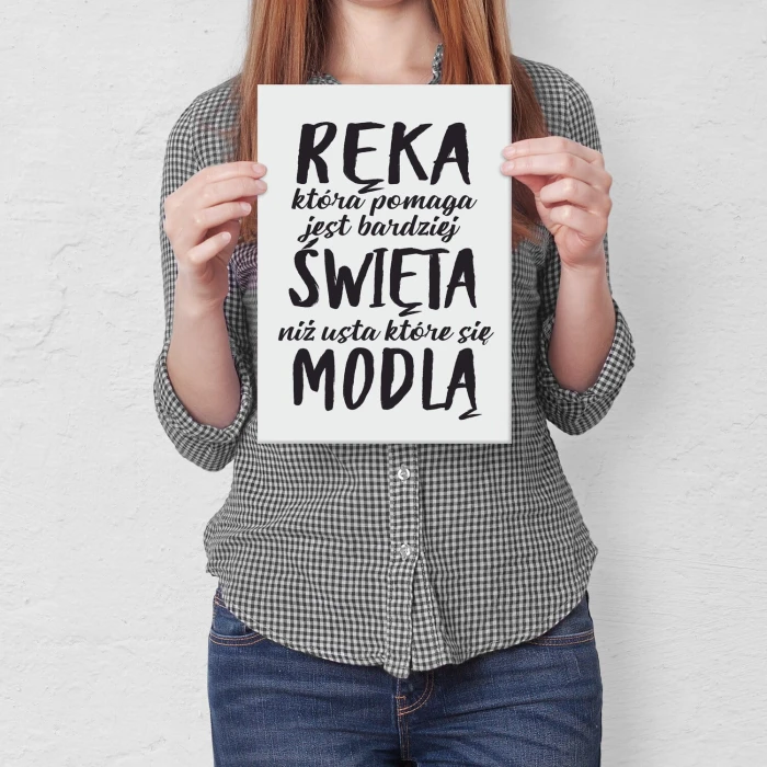 Poster metal Ręka która pomaga gift