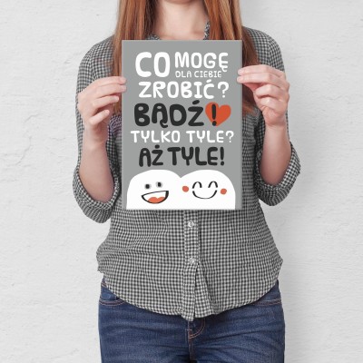 Plakat metalowy Co mogę zrobić Prezent