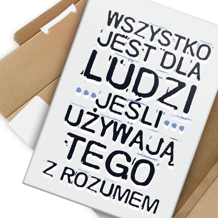 Poster metal Wszystko jest dla ludzi gift