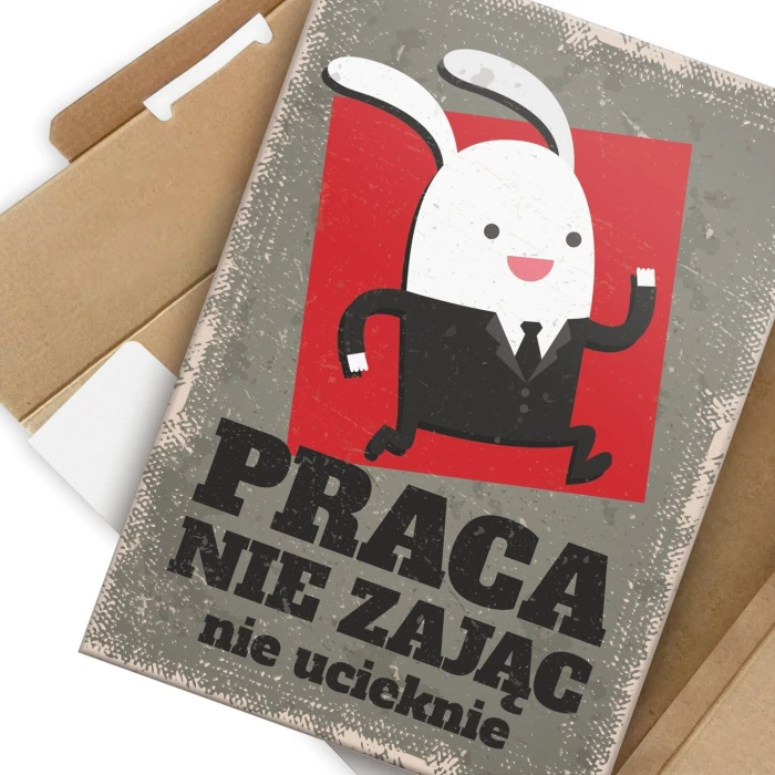 Poster metal Praca nie zając gift