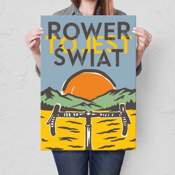 Plakat metalowy Rower to jest świat Prezent